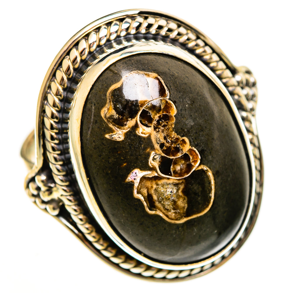 Turritella Agate Rings handcrafted by Ana Silver Co - RING113654 - Photo 2