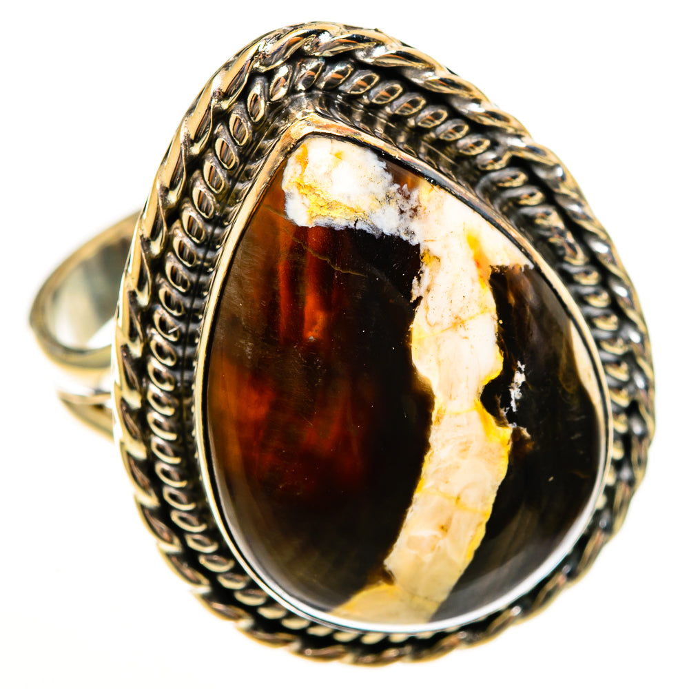 Peanut Wood Jasper Rings handcrafted by Ana Silver Co - RING113657 - Photo 2