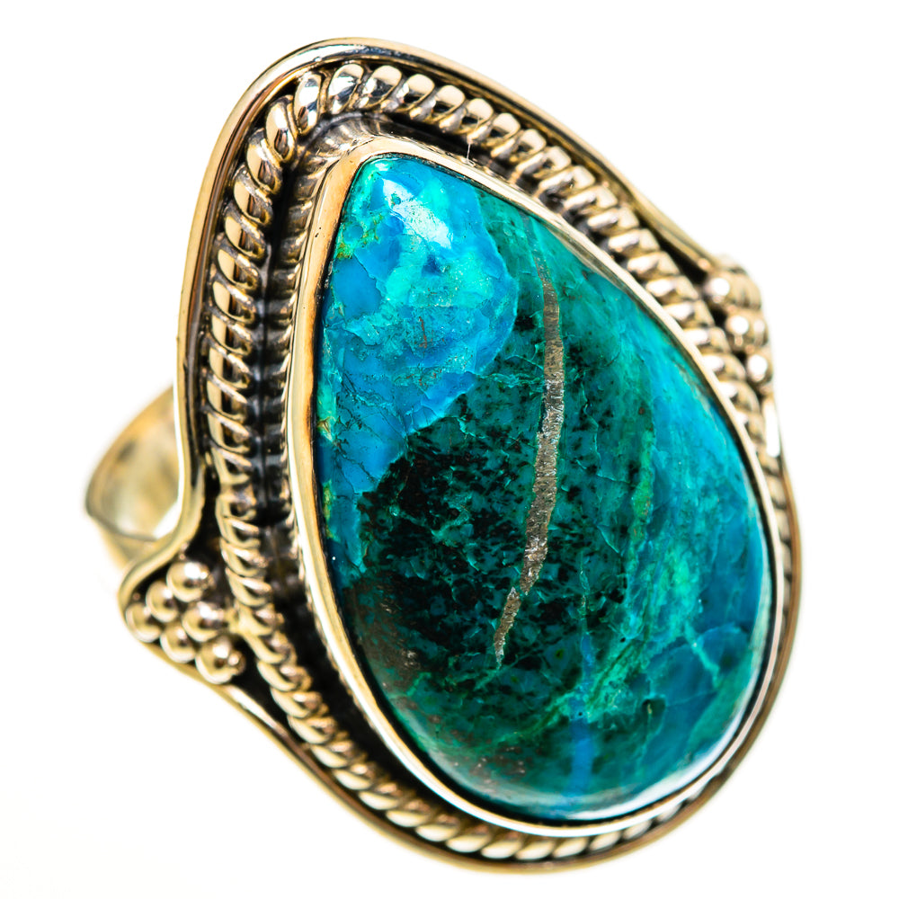 Chrysocolla Rings handcrafted by Ana Silver Co - RING113667 - Photo 2
