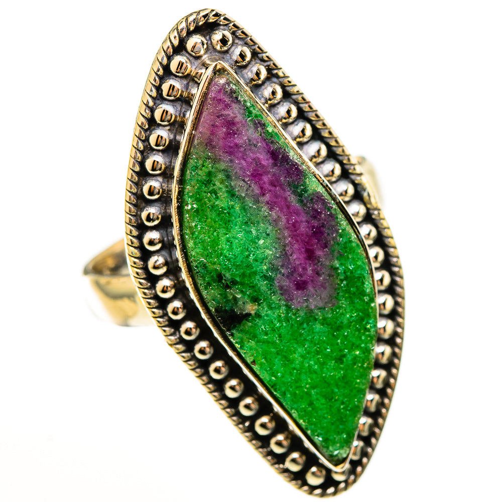 Ruby Zoisite Rings handcrafted by Ana Silver Co - RING113670 - Photo 2