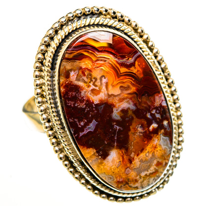 Crazy Lace Agate Rings handcrafted by Ana Silver Co - RING113675 - Photo 2