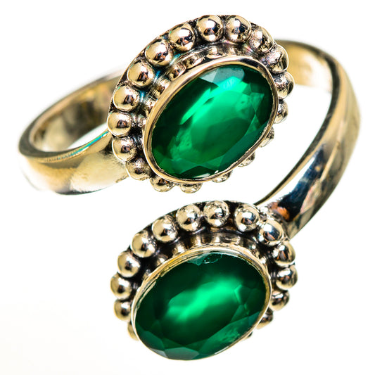 Green Onyx Rings handcrafted by Ana Silver Co - RING113694 - Photo 2