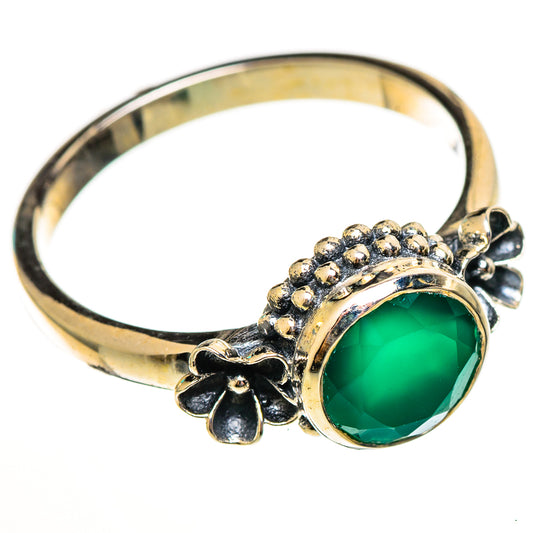 Green Onyx Rings handcrafted by Ana Silver Co - RING113696 - Photo 2