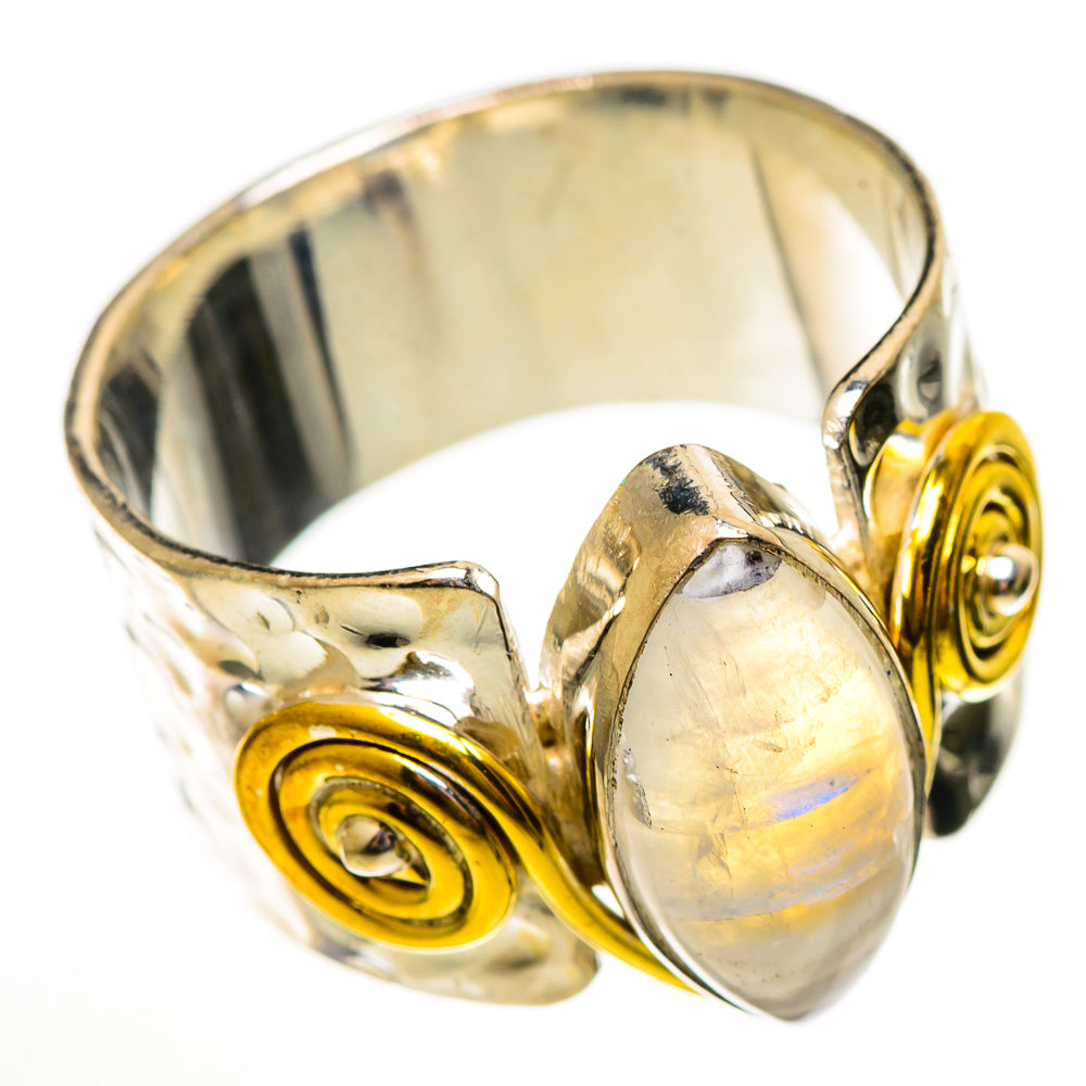 Rainbow Moonstone Rings handcrafted by Ana Silver Co - RING113712 - Photo 2