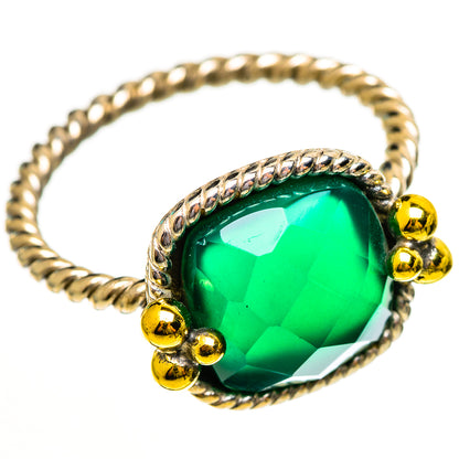 Green Onyx Rings handcrafted by Ana Silver Co - RING113728 - Photo 2