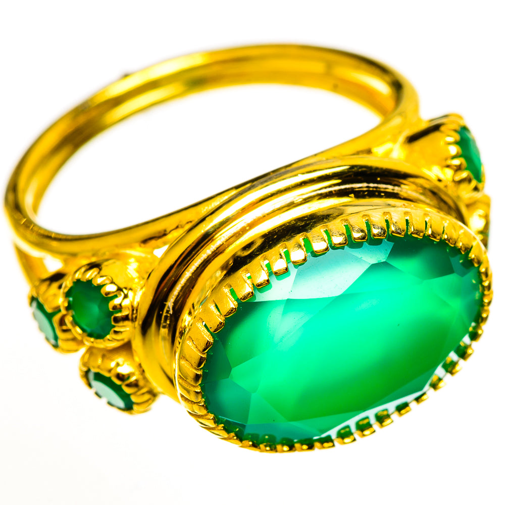 Green Onyx Rings handcrafted by Ana Silver Co - RING113762 - Photo 2