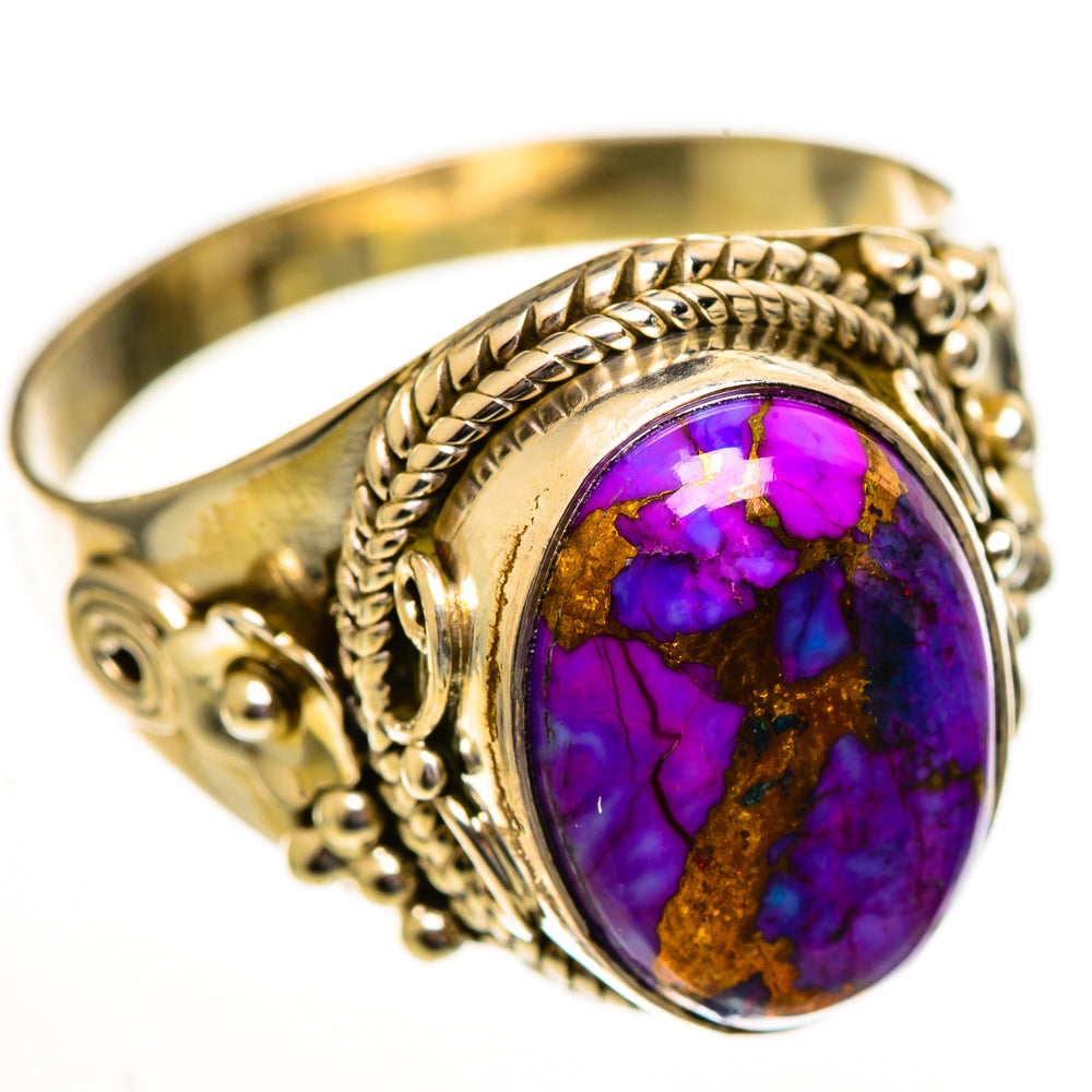 Purple Copper Composite Turquoise Rings handcrafted by Ana Silver Co - RING113814 - Photo 2