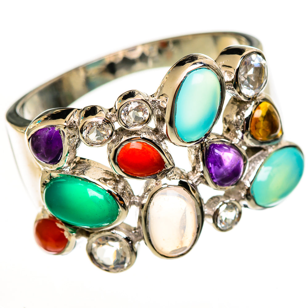 Green Onyx Rings handcrafted by Ana Silver Co - RING113825 - Photo 2