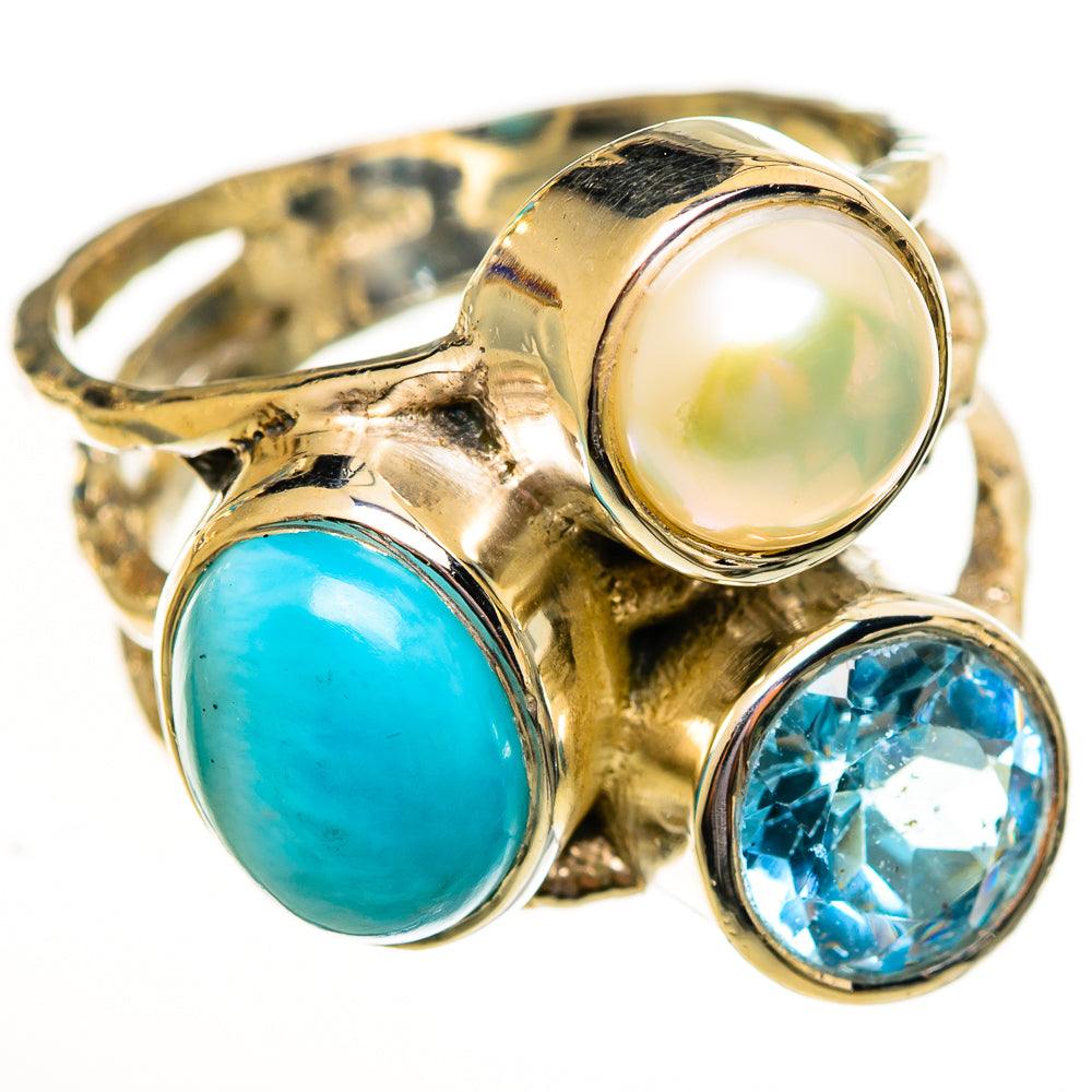 Larimar Rings handcrafted by Ana Silver Co - RING113828 - Photo 2
