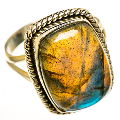 Labradorite Rings handcrafted by Ana Silver Co - RING113829 - Photo 2
