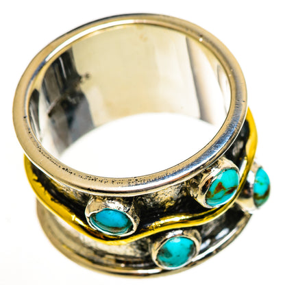 Blue Copper Composite Turquoise Rings handcrafted by Ana Silver Co - RING113833 - Photo 2