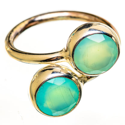 Aqua Chalcedony Rings handcrafted by Ana Silver Co - RING113835 - Photo 2