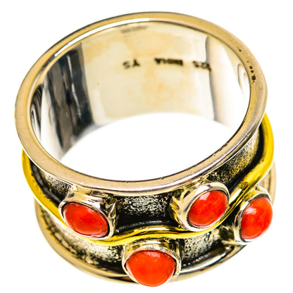 Red Coral Rings handcrafted by Ana Silver Co - RING113850 - Photo 2