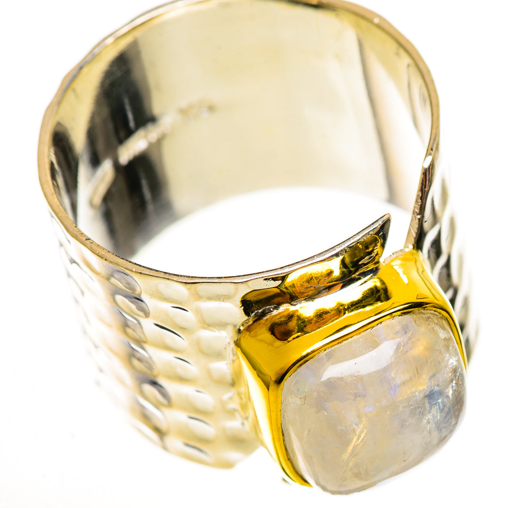 Rainbow Moonstone Rings handcrafted by Ana Silver Co - RING113855 - Photo 2