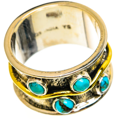 Blue Copper Composite Turquoise Rings handcrafted by Ana Silver Co - RING113863 - Photo 2