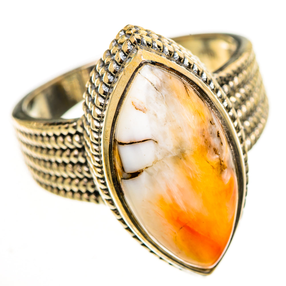 Orange Agate Rings handcrafted by Ana Silver Co - RING113877 - Photo 2