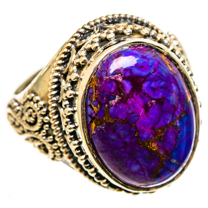 Purple Copper Composite Turquoise Rings handcrafted by Ana Silver Co - RING113884 - Photo 2