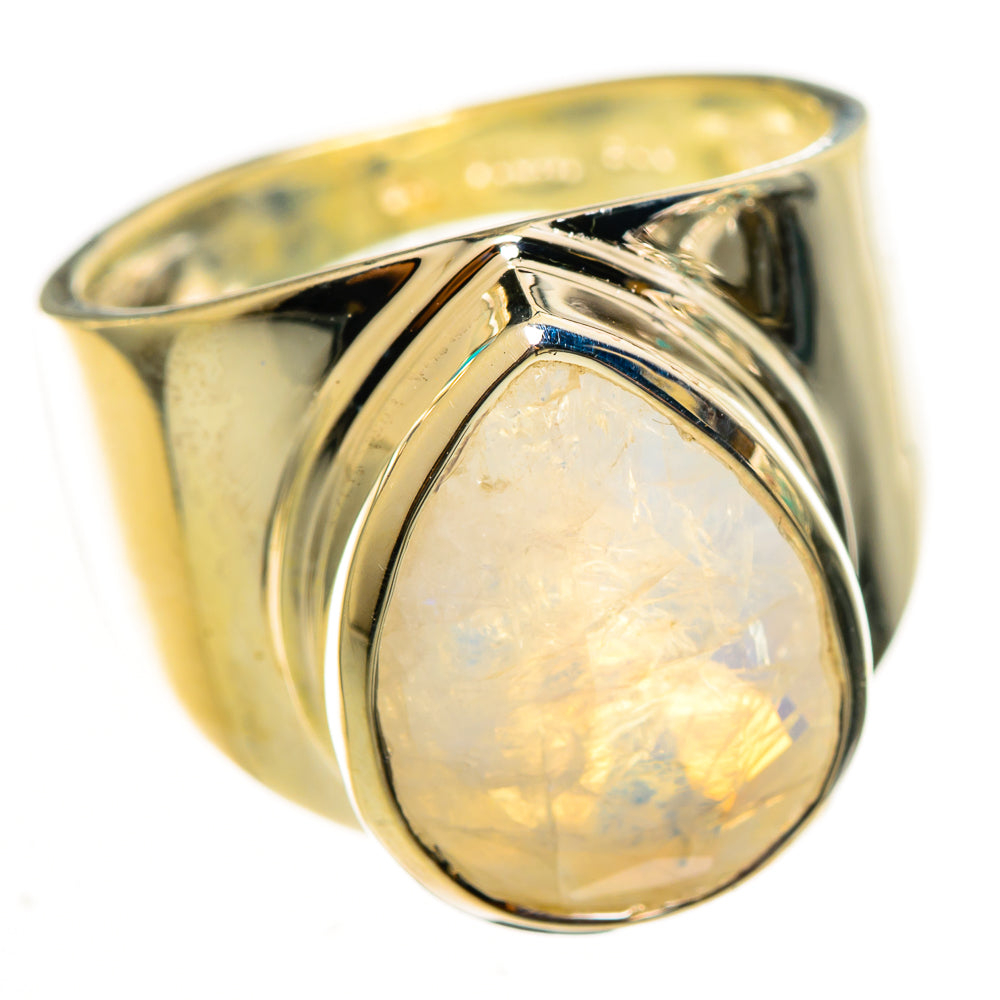 Rainbow Moonstone Rings handcrafted by Ana Silver Co - RING113888 - Photo 2