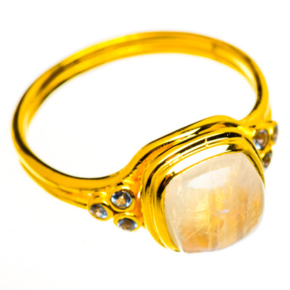 Rainbow Moonstone Rings handcrafted by Ana Silver Co - RING113891 - Photo 2