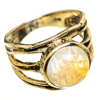 Rainbow Moonstone Rings handcrafted by Ana Silver Co - RING113920 - Photo 2