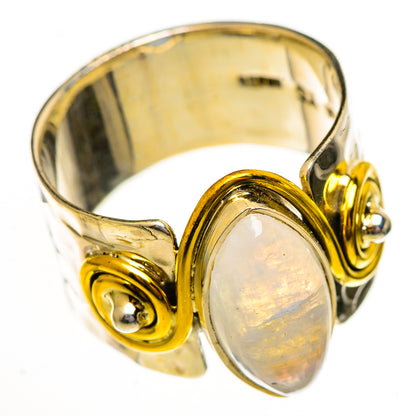 Rainbow Moonstone Rings handcrafted by Ana Silver Co - RING113921 - Photo 2