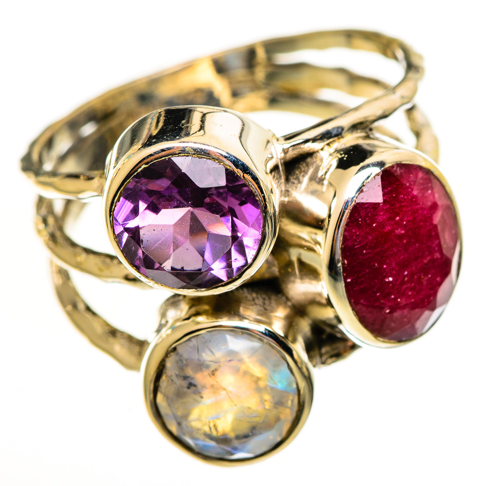 Red Sillimanite Rings handcrafted by Ana Silver Co - RING113924 - Photo 2