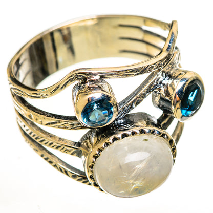 Rainbow Moonstone Rings handcrafted by Ana Silver Co - RING113932 - Photo 2