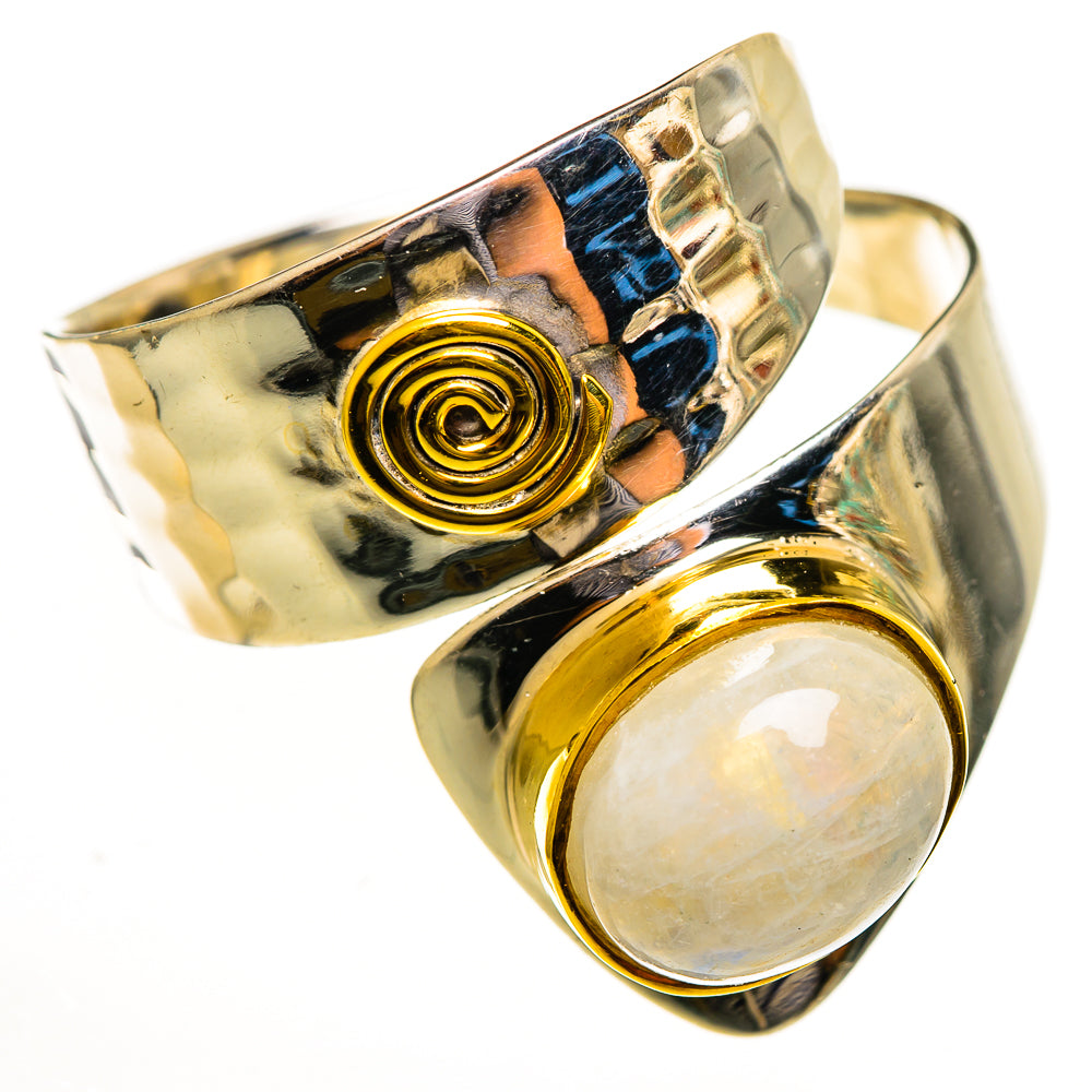 Rainbow Moonstone Rings handcrafted by Ana Silver Co - RING113948 - Photo 2
