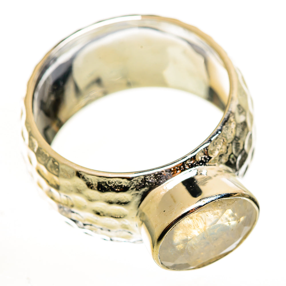 Rainbow Moonstone Rings handcrafted by Ana Silver Co - RING113977 - Photo 2