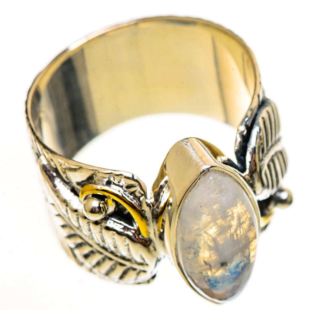 Rainbow Moonstone Rings handcrafted by Ana Silver Co - RING113978 - Photo 2