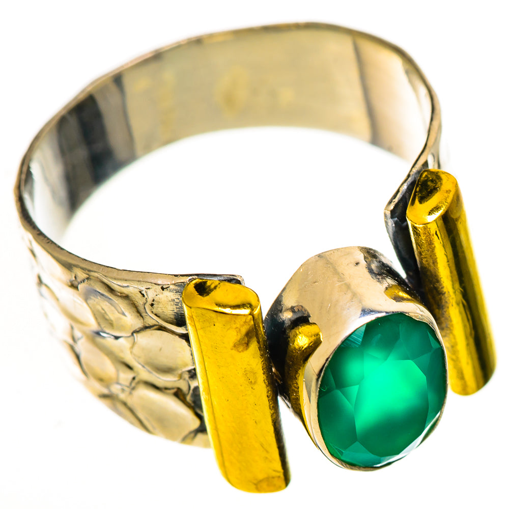 Green Onyx Rings handcrafted by Ana Silver Co - RING113995 - Photo 2