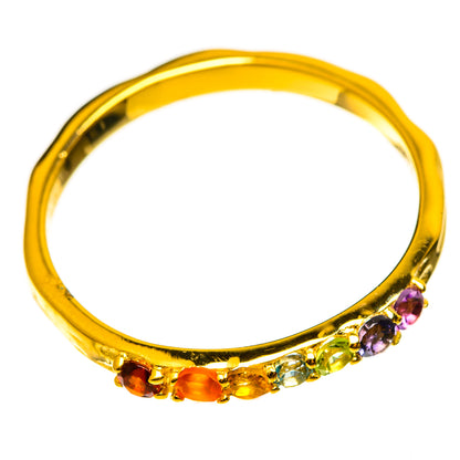 Multi-Stone Chakra Rainbow Rings handcrafted by Ana Silver Co - RING114006 - Photo 2