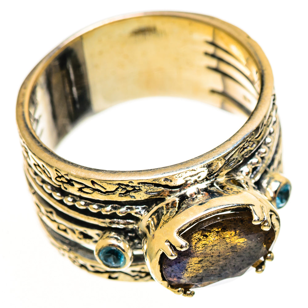 Labradorite Rings handcrafted by Ana Silver Co - RING114007 - Photo 2