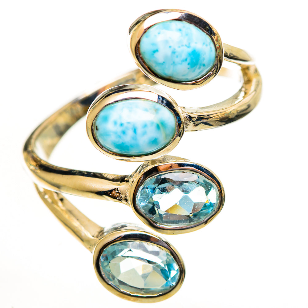 Larimar Rings handcrafted by Ana Silver Co - RING114012 - Photo 2