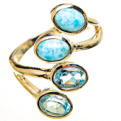 Larimar Rings handcrafted by Ana Silver Co - RING114012 - Photo 2