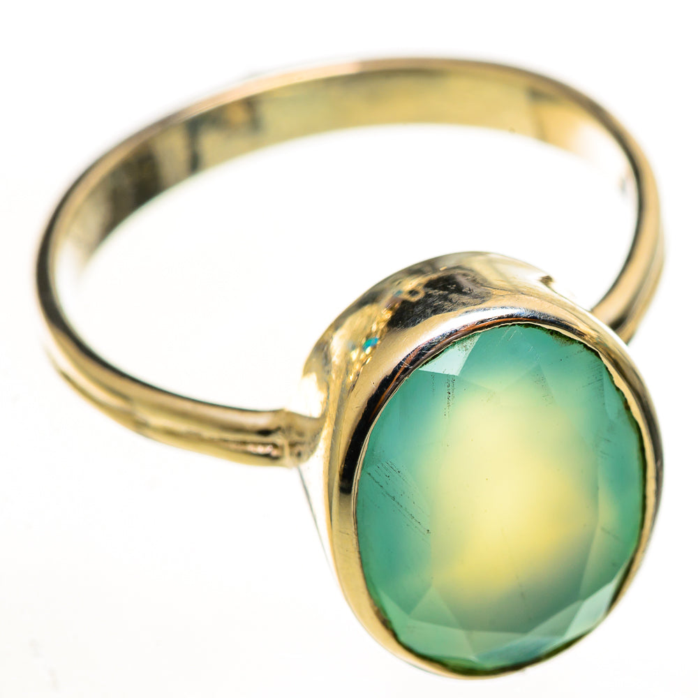 Aqua Chalcedony Rings handcrafted by Ana Silver Co - RING114013 - Photo 2