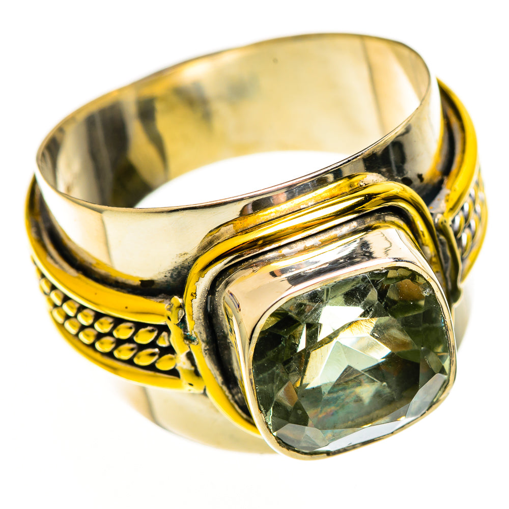 Green Amethyst Rings handcrafted by Ana Silver Co - RING114044 - Photo 2