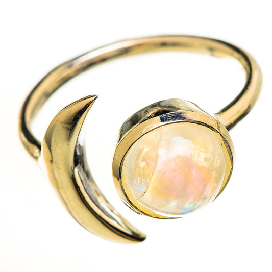 Rainbow Moonstone Rings handcrafted by Ana Silver Co - RING114054 - Photo 2