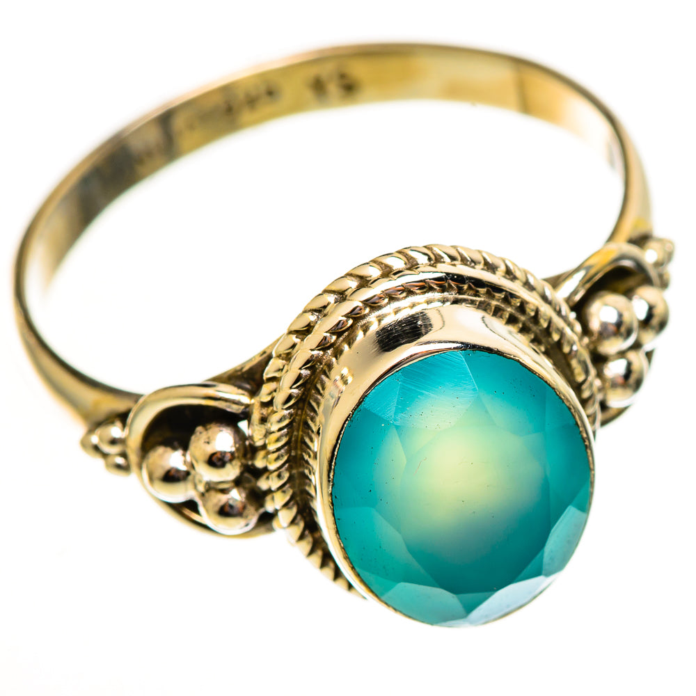 Aqua Chalcedony Rings handcrafted by Ana Silver Co - RING114061 - Photo 2