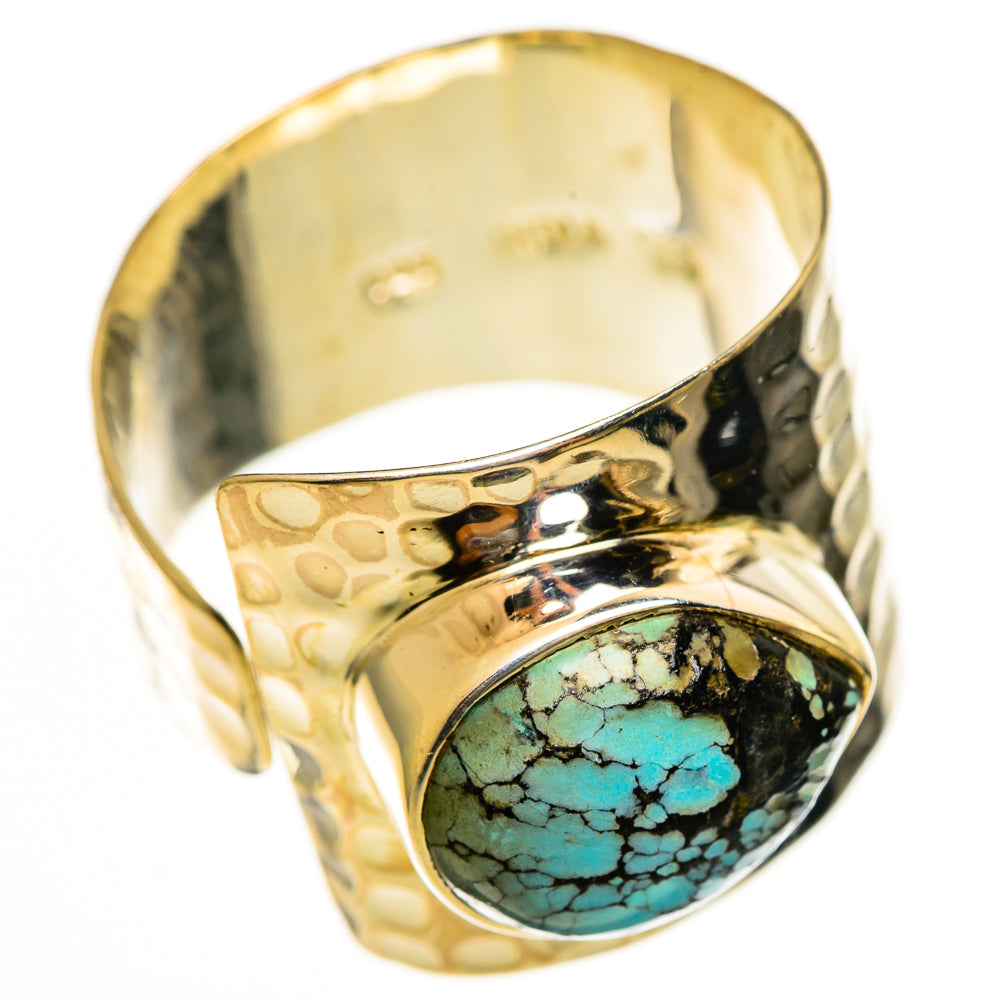 Tibetan Turquoise Rings handcrafted by Ana Silver Co - RING114062 - Photo 2