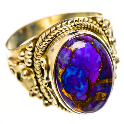 Purple Copper Composite Turquoise Rings handcrafted by Ana Silver Co - RING114071 - Photo 2