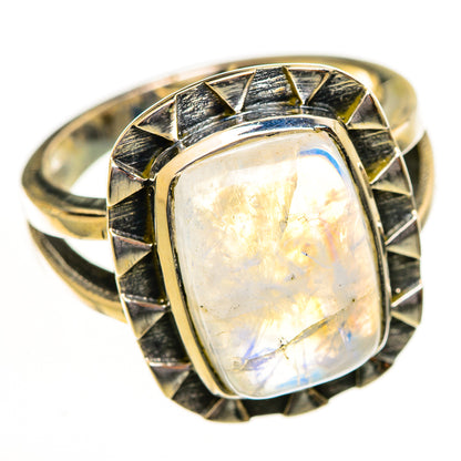 Rainbow Moonstone Rings handcrafted by Ana Silver Co - RING114074 - Photo 2