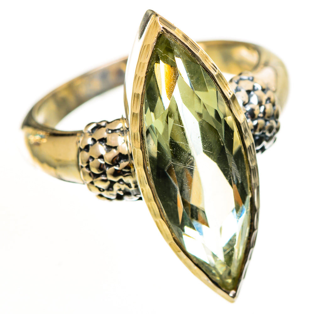 Green Amethyst Rings handcrafted by Ana Silver Co - RING114081 - Photo 2