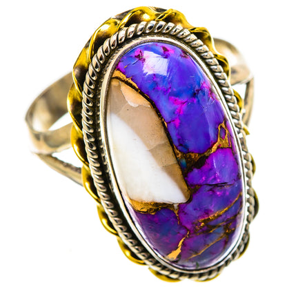 Purple Copper Composite Turquoise Rings handcrafted by Ana Silver Co - RING114092 - Photo 2