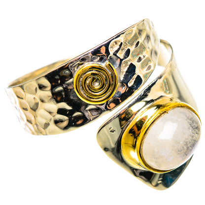Rainbow Moonstone Rings handcrafted by Ana Silver Co - RING114098 - Photo 2