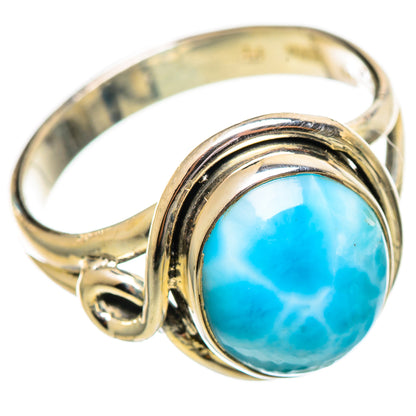 Larimar Rings handcrafted by Ana Silver Co - RING114104 - Photo 2