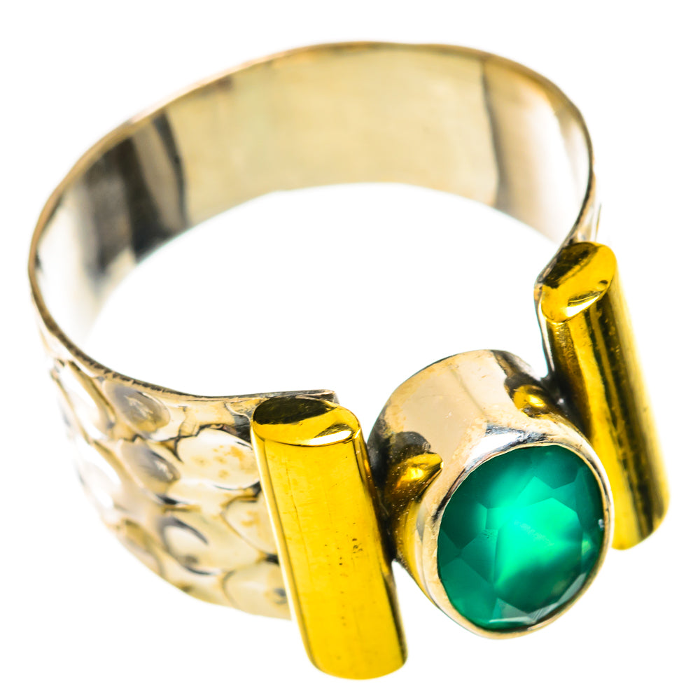 Green Onyx Rings handcrafted by Ana Silver Co - RING114116 - Photo 2