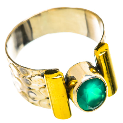 Green Onyx Rings handcrafted by Ana Silver Co - RING114116 - Photo 2