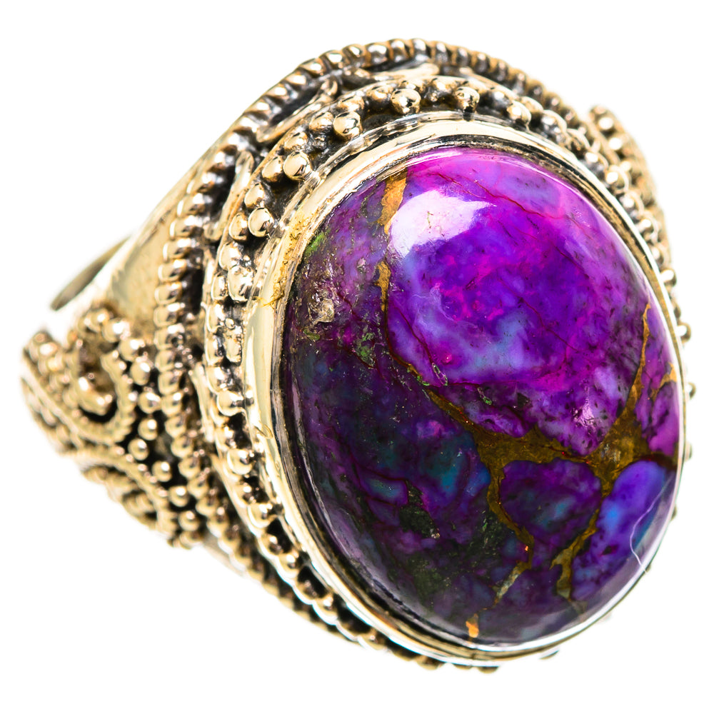 Purple Copper Composite Turquoise Rings handcrafted by Ana Silver Co - RING114121 - Photo 2