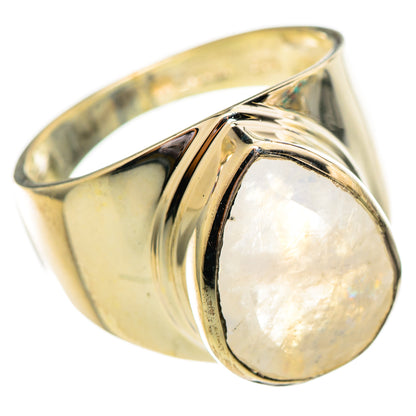 Rainbow Moonstone Rings handcrafted by Ana Silver Co - RING114125 - Photo 2